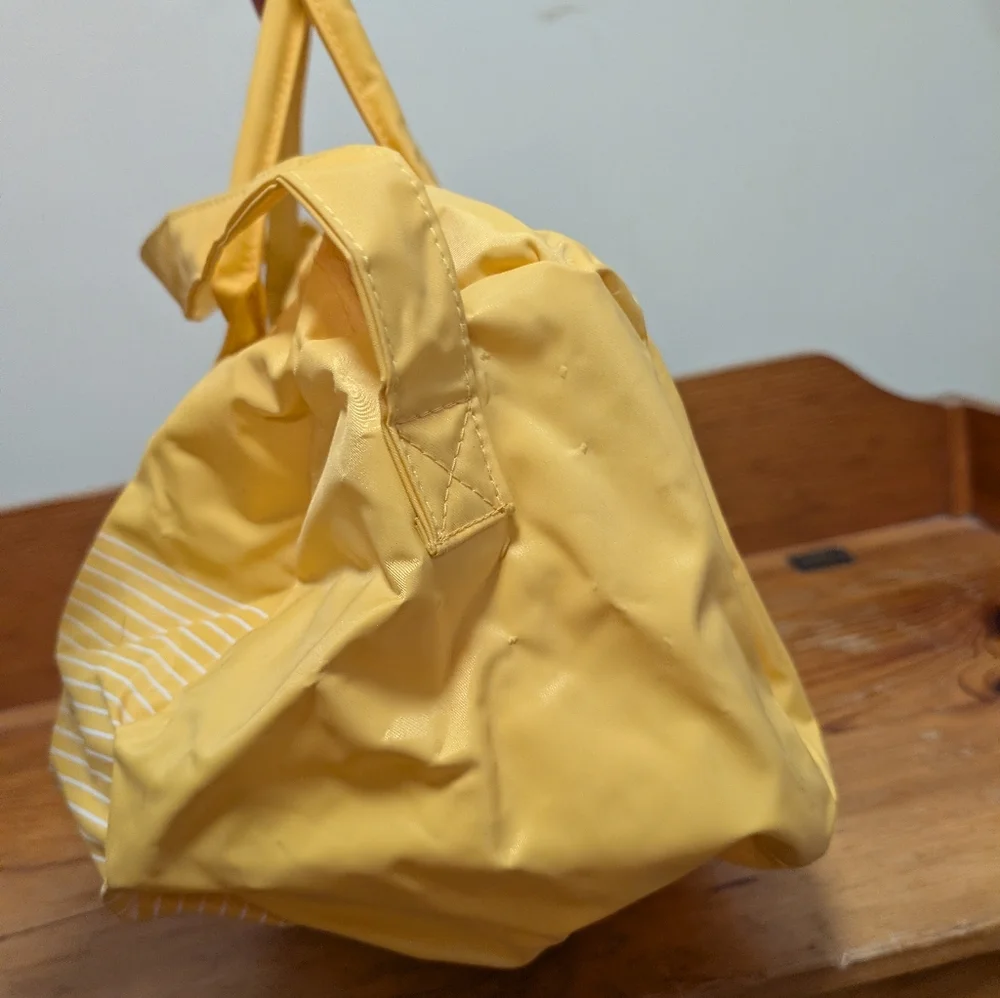 Y2K Jordache Yellow Weekender model off duty Duffel Bag Retro